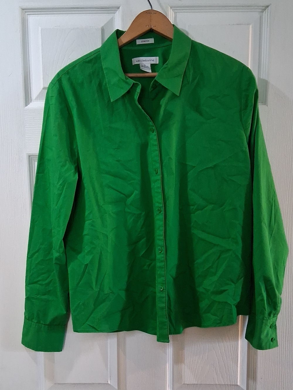 Liz Claiborne Green Long-Sleeve Button-Down Shirt